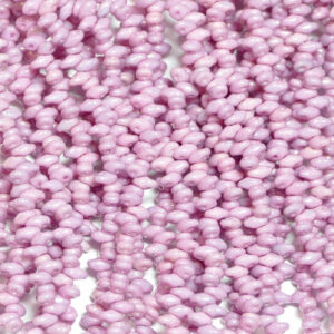 SuperDuo Beads Twin 2.5 × 5 mm Chalk Purple Luster (16), 1 strand