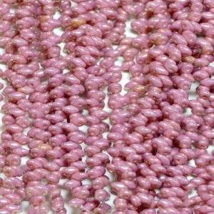 SuperDuo Beads Twin 2.5 × 5 mm Chalk Red Luster (17), 1 strand