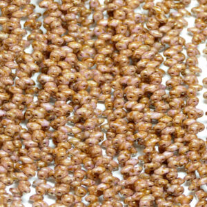 SuperDuo Beads Twin 2.5 × 5 mm Chalk Red Glaze (23), 1 fil