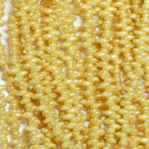 SuperDuo Beads Twin 2.5 × 5 mm Opaque Ivory White Luster (26), 1 strand