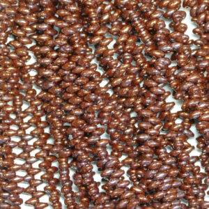 SuperDuo Beads Twin 2.5 × 5 mm Nébuleuse Opaque Chocolat (30), 1 fil