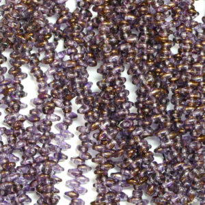 SuperDuo Beads Twin 2.5 × 5 mm Tanzanite Semi Bronze Luster (32), 1 strand