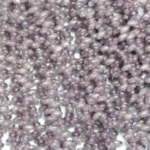 SuperDuo Beads Twin 2.5 × 5 mm Opal Violet White Luster (33), 1 strand