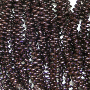SuperDuo Beads Twin 2.5 × 5 mm Vega on Jet (40), 1 strand