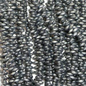 SuperDuo Beads Twin 2.5 × 5 mm Jet Hematite Mat (42), 1 strand