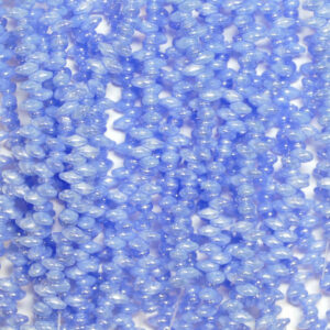 SuperDuo Beads Twin 2.5 × 5 mm Opal Blue White Luster (46), 1 strand