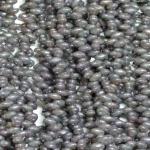 SuperDuo Beads Twin 2.5 × 5 mm Opaque Grey Nebula (51), 1 fil