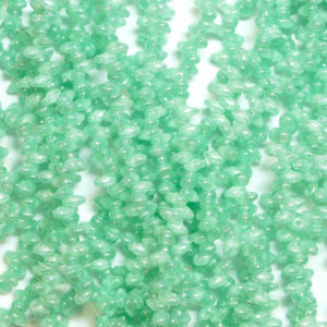 SuperDuo Beads Twin 2.5 × 5 mm Opal Green Aqua White Lustre (61), 1 fil