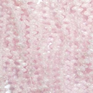 SuperDuo Beads Twin 2.5×5 mm Opal Pink White Luster (69), 1 strand