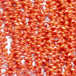 SuperDuo Beads Twin 2,5×5 mm Pearl Shine Light Coral (87), 1 Strang