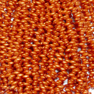 SuperDuo Beads Twin 2,5×5 mm Gold Shine Orange (91), 1 Strang