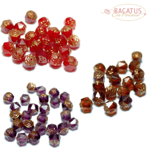Perles en verre de Bohême baroque 8 mm couleur au choix, 10 pièces