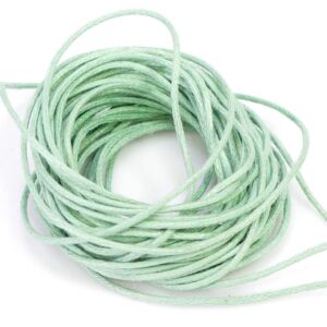 (0,15-0,3€/m) Gewachste Baumwollkordel 1,0 mm – grün, 5 Meter