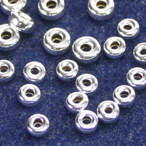 Hollow rings 925 silver Ø 4.5 – 5.5 mm 6 pieces