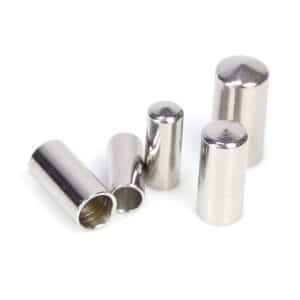 Stainless steel end caps without hole 2.5 – 4 mm 10 pieces