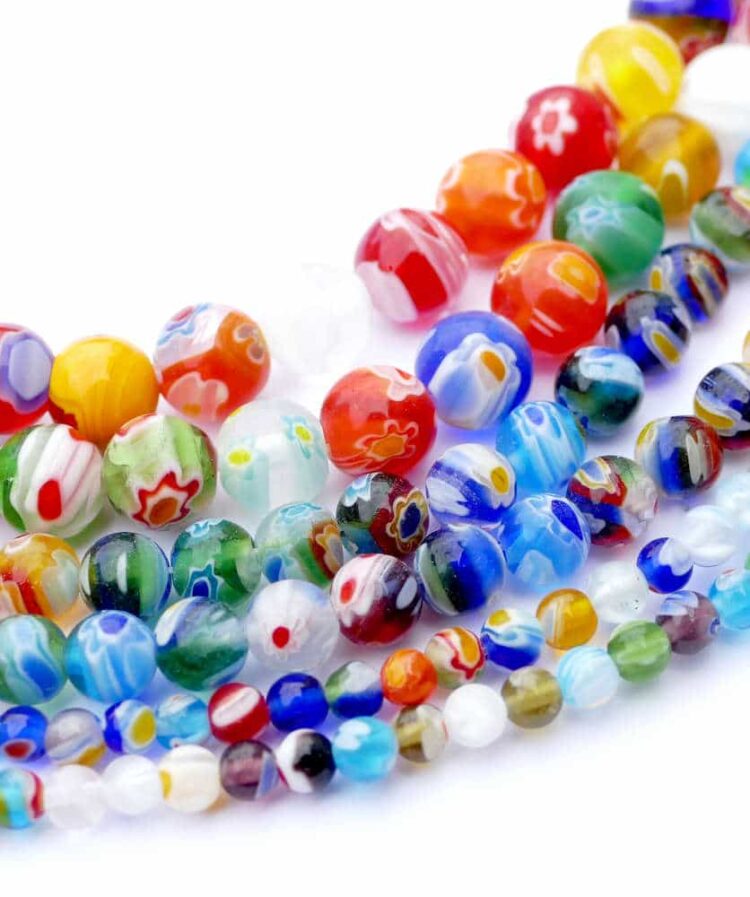 perles de verre-millefiori