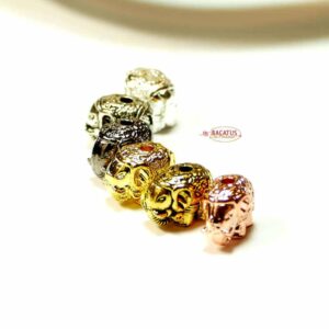 Metal bead elephant 10x11mm color selection