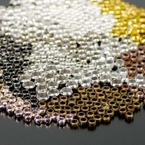 Crimps Crimps sélection de couleurs en métal 100 pièces
