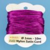 Cordon Nylon Satin Ø 1 mm 10m (0,22 € / m) - violet