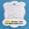 Cordon Nylon Satin Ø 1 mm 10m (0,22 € / m) - blanc