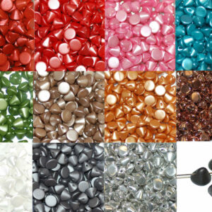 Bouton perles 4 mm choix de couleurs, 20 pièces