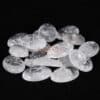 Bergkristall cracked oval Cabochon 12x16 - 18x25 mm, 1 Stück - 20mm, 15x20mm
