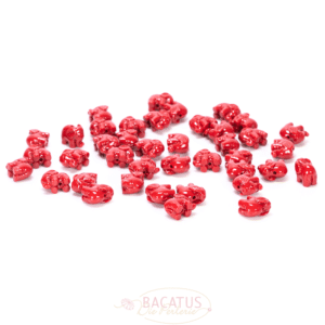 Artificial resin elephant red about 10x14mm, 1x