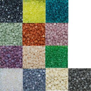 Pinch Beads double pyramids 7 x 5 mm color selection, 50 pieces
