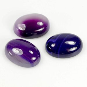 Band agate purple oval cabochon 18 x 13 mm, 1 piece