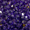 Glas Doppelkegel 3 mm Farbauswahl, 20 Stück - purple velvet