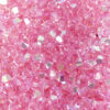 Glas Doppelkegel 3 mm Farbauswahl, 20 Stück - rosa AB