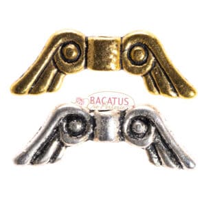 Metal bead angel wings color selection 15×10 mm, 10 pcs