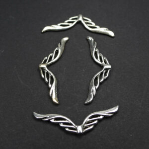Perles en métal ailes 40×12 mm, 3 pièces