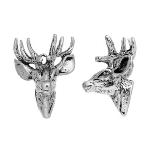 Metal pendant charm deer 30×20 mm