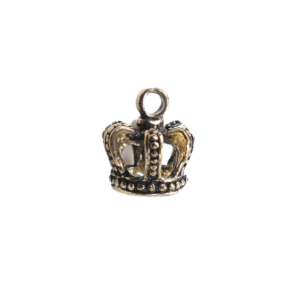 Metal pendant charm crown 12×9 mm
