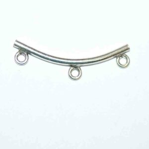 Tube bent, silver-plated, 3 loops 38 mm