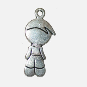 Metal pendants boy 40×18 mm, 2 pieces