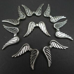 Metal bead angel wings 36×24 mm