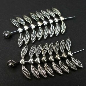 Metal bead angel wings heart 24×7 mm, 4 pieces