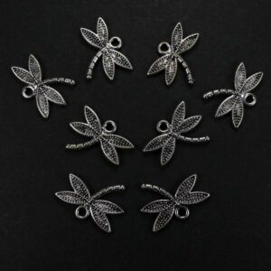 Metal pendant dragonfly size selection, 2 pieces