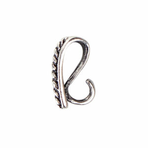 Metal pendant loop with decoration 12×5 mm