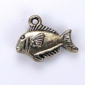 Metallperle Fisch 18×14 mm, 3 Stück
