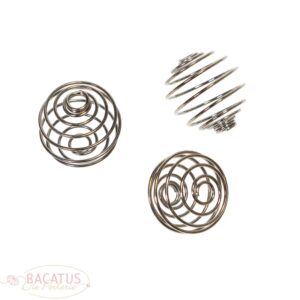 Metal bead spiral anthracite 20 mm, 3 pieces