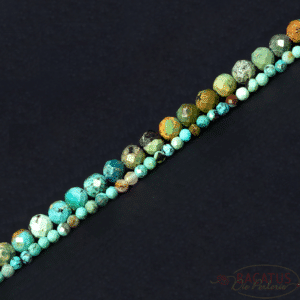 Turquoise ball faceted approx. 2-4mm, 1 strand