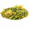 Band agate plain round faceted green yellow 4 - 6 mm, 1 strand - 4mm