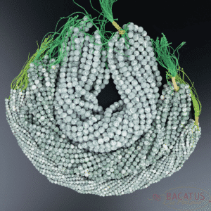 Boule jaspe spot vert mat 4 – 8 mm, 1 fil