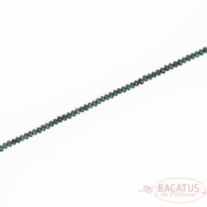 Malachite rondelle faceted approx. 2x3mm, 1 strand