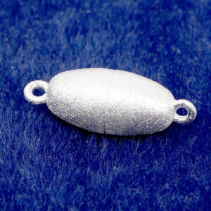 Magnetic clasp 925 silver matt Olive Ø 17×8 mm