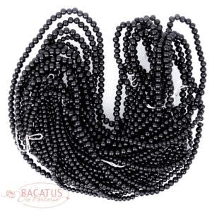 Ebony beads ball Mala 6 or 8 mm, 1 strand