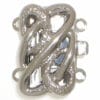 "Art Nouveau" snap clasp NEUMANN 2, 3 or 5 rows gold-plated or rhodium-plated - silver, 2-rows